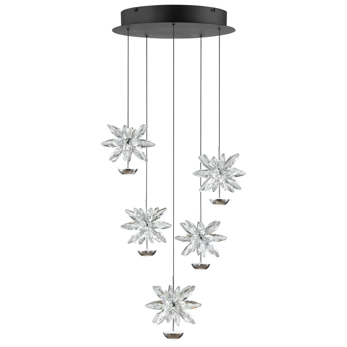 LED-PENDELLEUCHTE 42/170 cm    - Klar/Chromfarben, Basics, Glas/Metall (42/170cm) - Brilliant