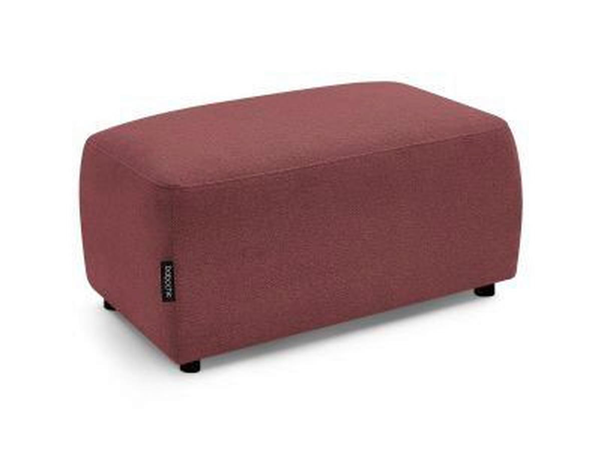HOCKER ATILLA Flachgewebe Rot  - Rot/Schwarz, MODERN, Kunststoff/Textil (92/44/48cm)