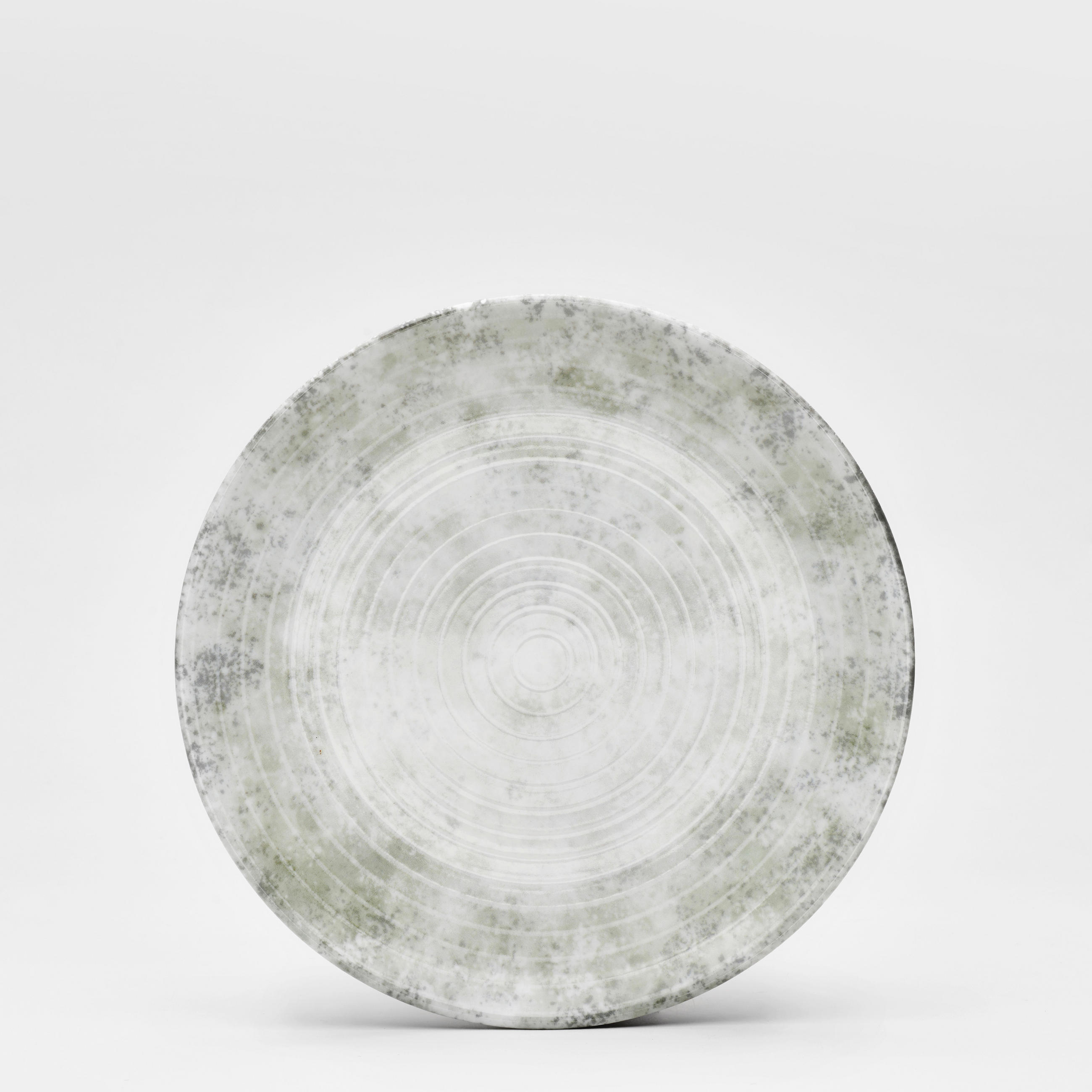 TELLER Hellgrau, Weiß, Grün 25 cm Korfu  - Hellgrau/Weiß, Basics, Keramik (25cm) - Van Well