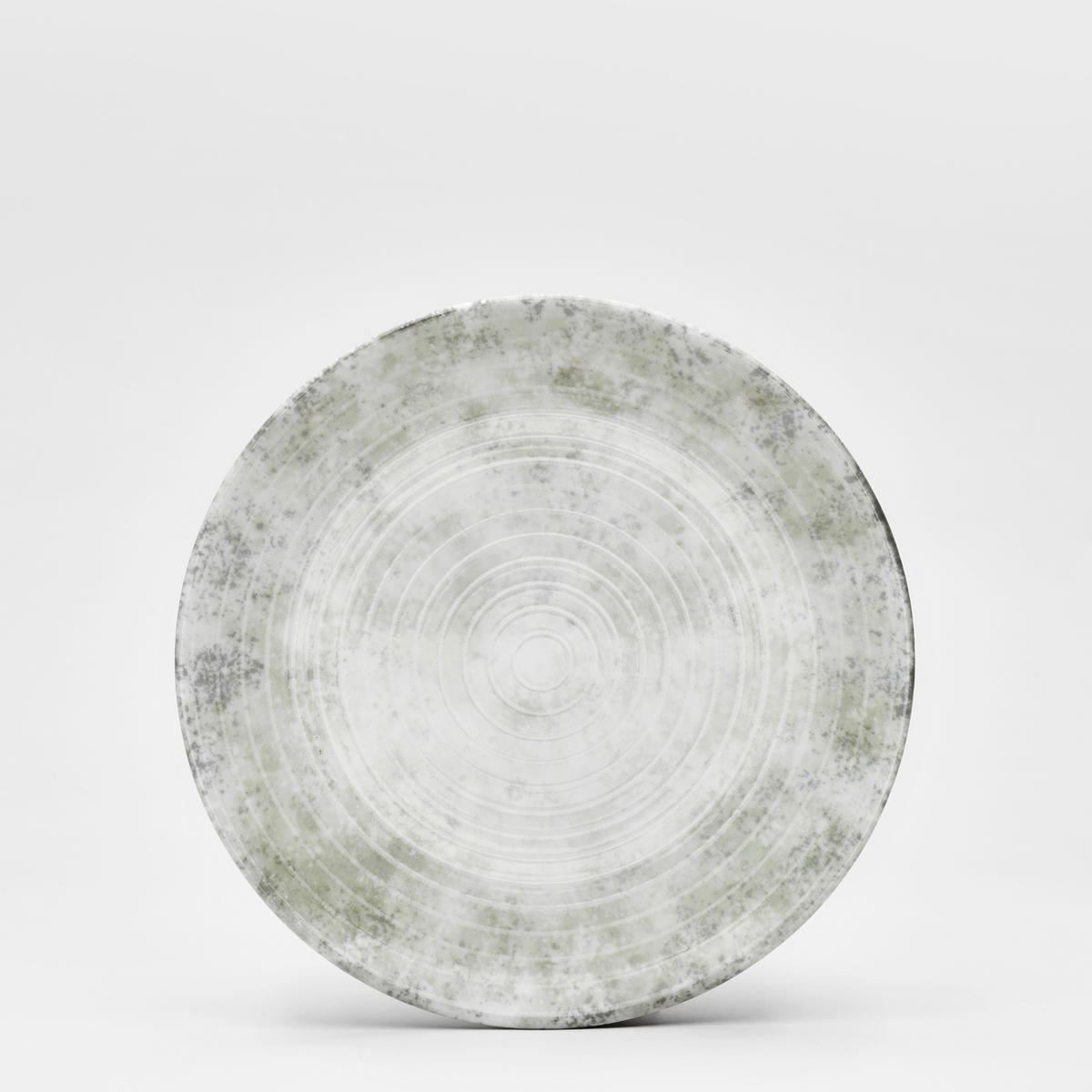 TELLER Hellgrau, Weiß, Grün 25 cm Korfu  - Hellgrau/Weiß, Basics, Keramik (25cm) - Van Well