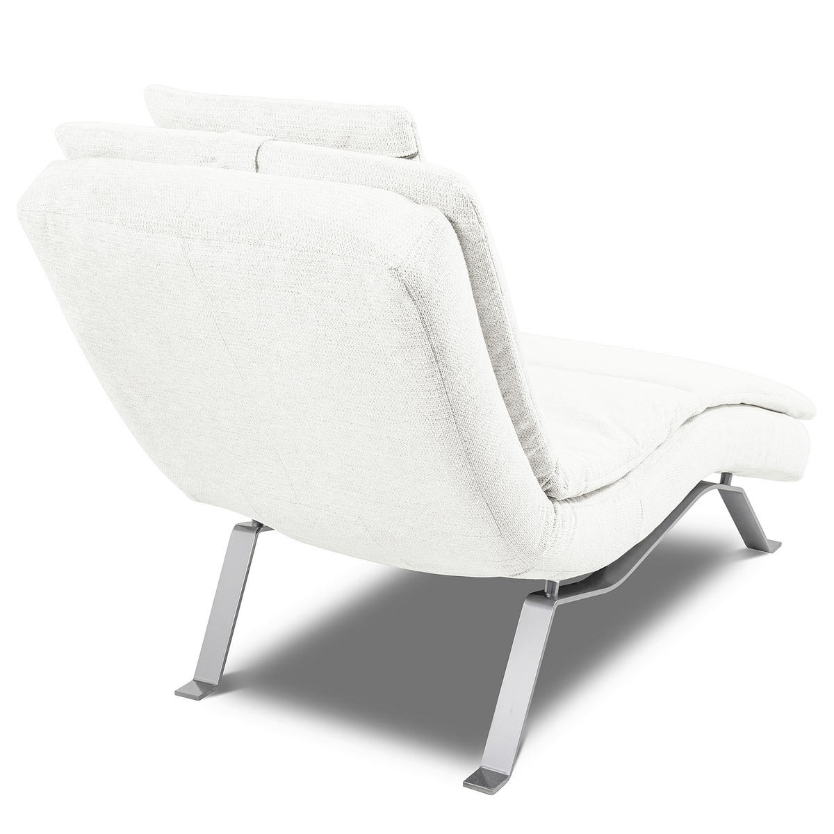 RELAXLIEGE in Chenille Creme  - Silberfarben/Creme, Design, Textil/Metall (65/95/171cm) - Celina Home