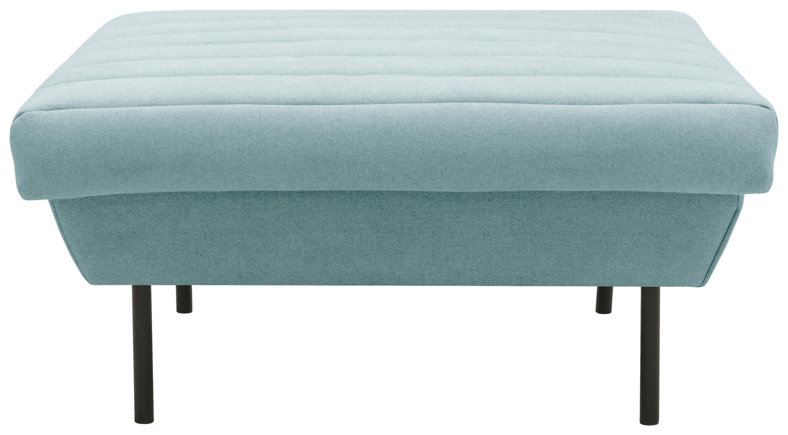 HOCKER in Textil Mintgrau  - Mintgrau/Schwarz, Design, Textil/Metall (90/45/105cm) - LOOKS by W.Joop