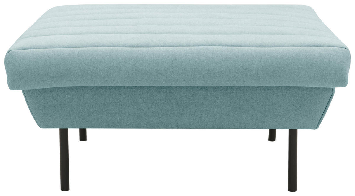 HOCKER Mintgrau  - Mintgrau/Schwarz, Design, Textil/Metall (90/45/105cm) - LOOKS by W.Joop