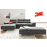 Ecksofa Chenille Nierenkissen - Chromfarben/Graphitfarben, Design, Textil/Metall (316/168cm) - MUSTERRING