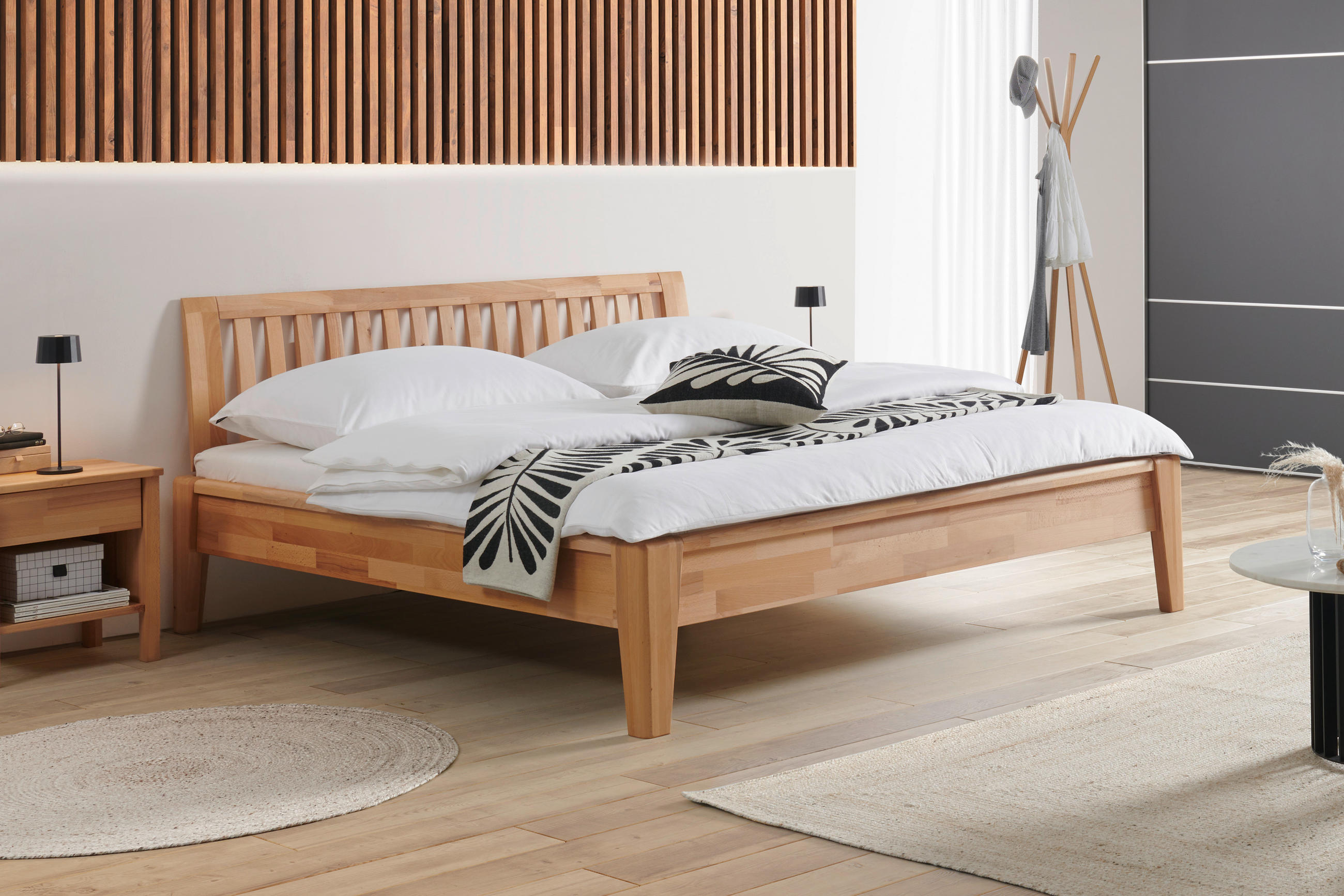 KREVET 180/200 cm jezgra bukve - jezgra bukve, Natur, drvo (180/200cm) - MID.YOU