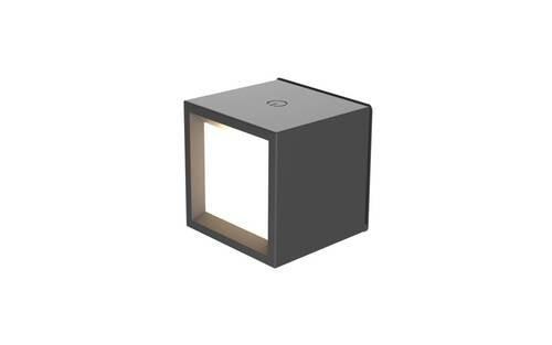 LED-WANDLEUCHTE Box 7.5/7.5/7.5 cm   - Schwarz, Basics, Kunststoff (7.5/7.5/7.5cm) - New Garden