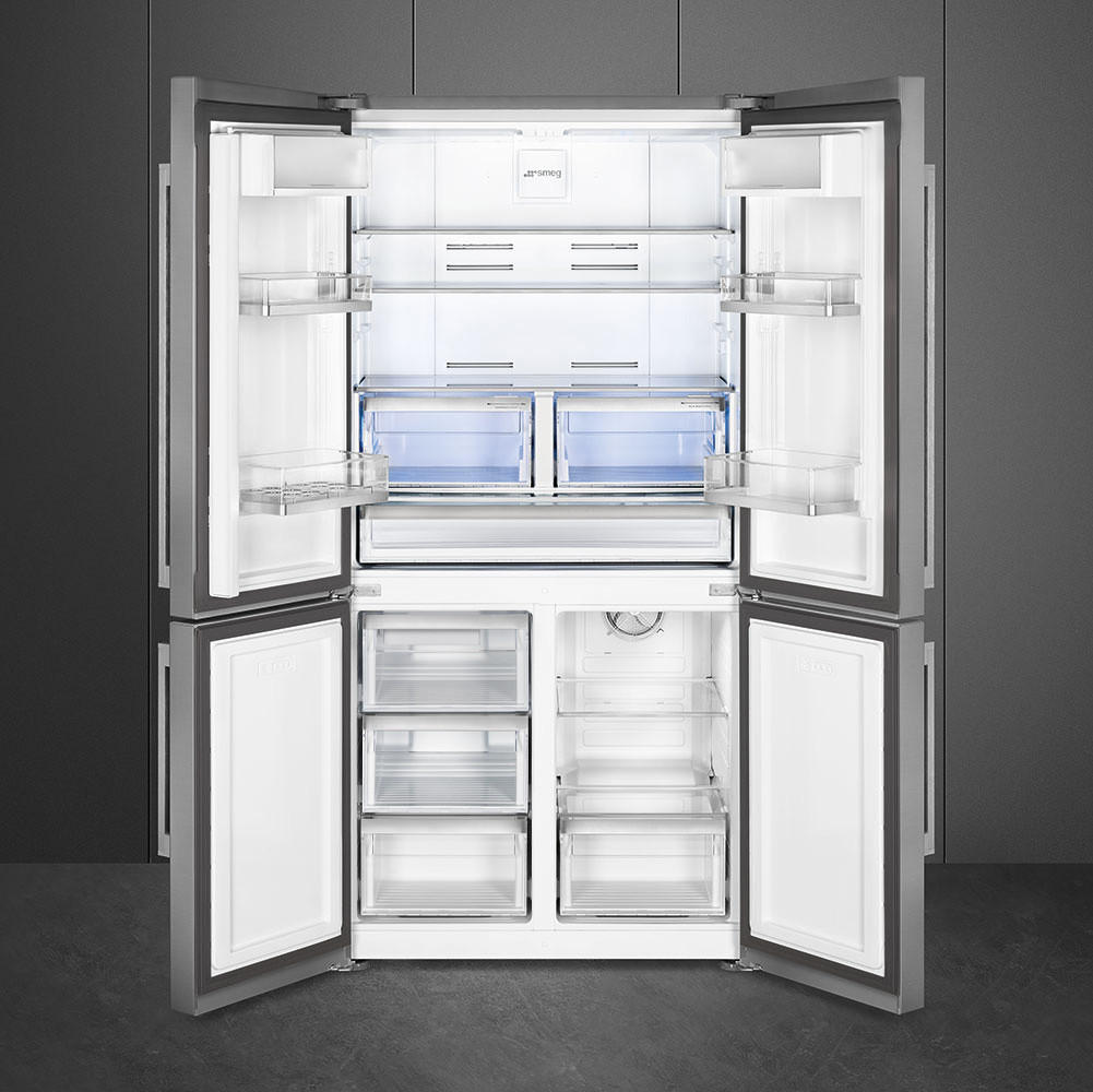 FRENCH-DOOR FQ60XDE  - Edelstahlfarben, Basics, Glas/Metall (90,8/182/70,5cm) - SMEG
