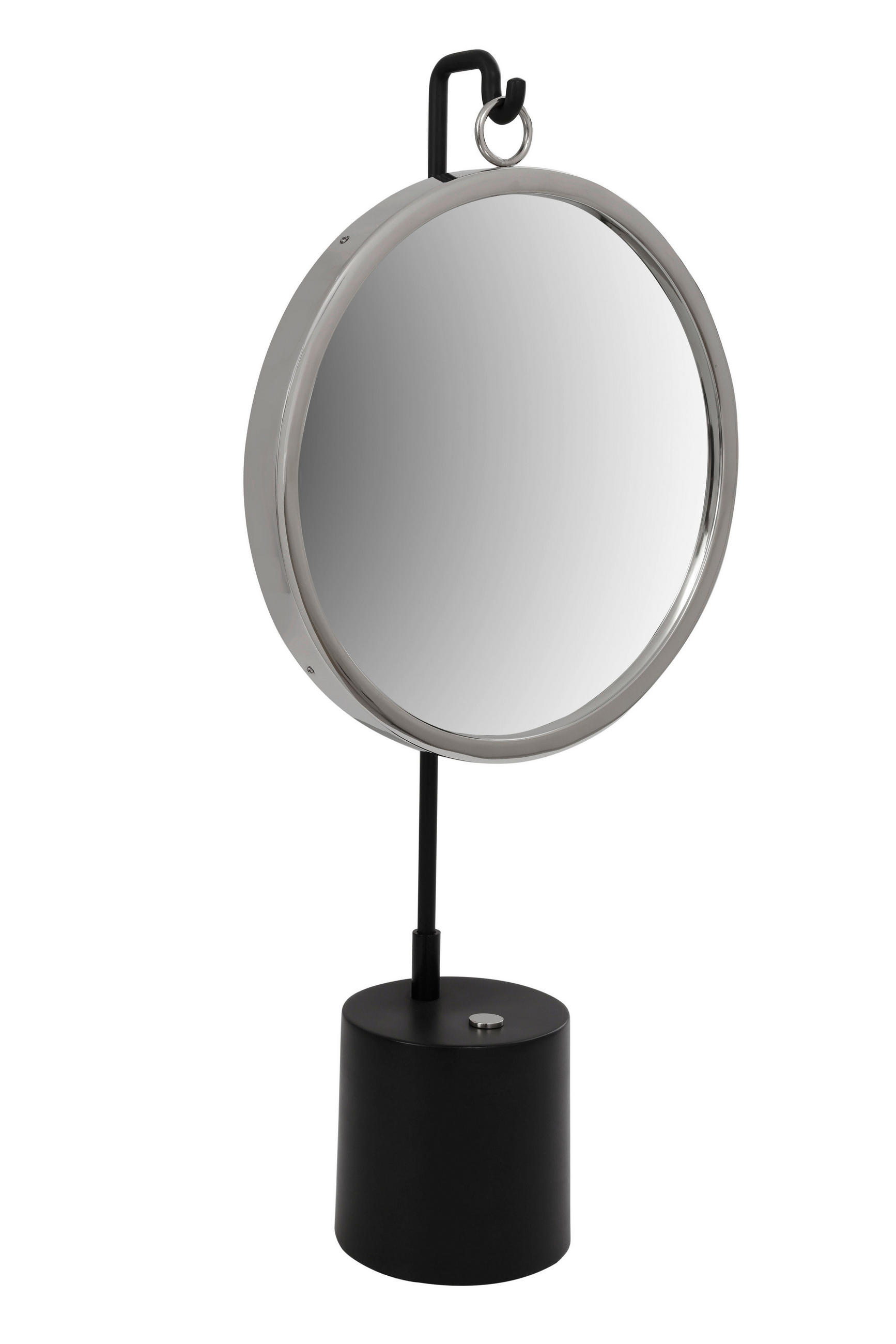 SCHMINKSPIEGEL 30/65/13 cm  - Silberfarben/Schwarz, Modern, Glas/Metall (30/65/13cm) - Kayoom