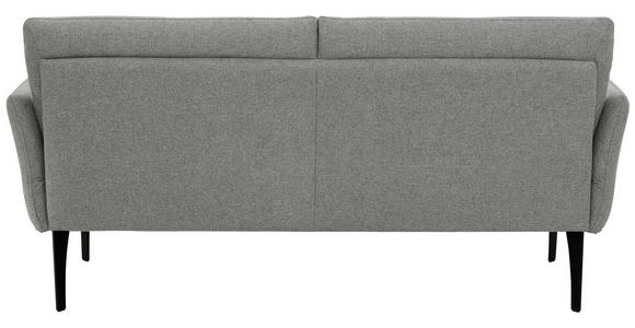 SITZBANK in Textil Grau  - Schwarz/Grau, Design, Textil/Metall (204/92/72cm) - Moderano