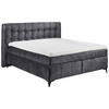 BOXSPRINGBETT 180/200 cm  in Anthrazit  - Anthrazit/Schwarz, Konventionell, Kunststoff/Textil (180/200cm) - Modante