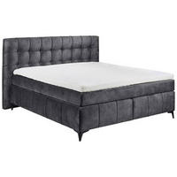 BOXSPRINGBETT 180/200 cm  in Anthrazit  - Anthrazit/Schwarz, Konventionell, Kunststoff/Textil (180/200cm) - Modante