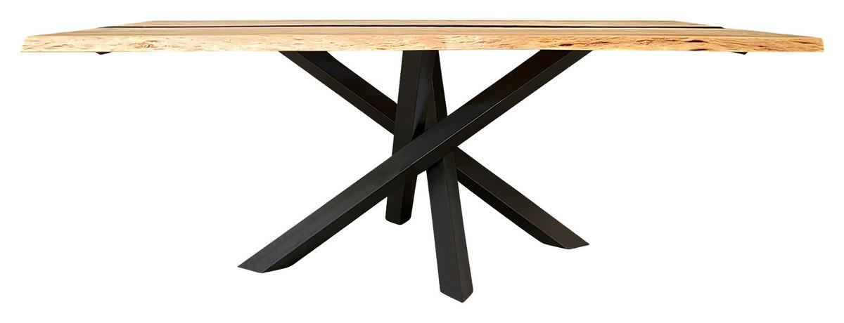 ESSTISCH in Holz 220/100/76 cm  - Schwarz/Akaziefarben, LIFESTYLE, Holz (220/100/76cm) - Landscape