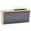 GARDEROBENBANK  in 92/42/31 cm  - Eichefarben/Anthrazit, Design, Metall (92/42/31cm) - Dieter Knoll