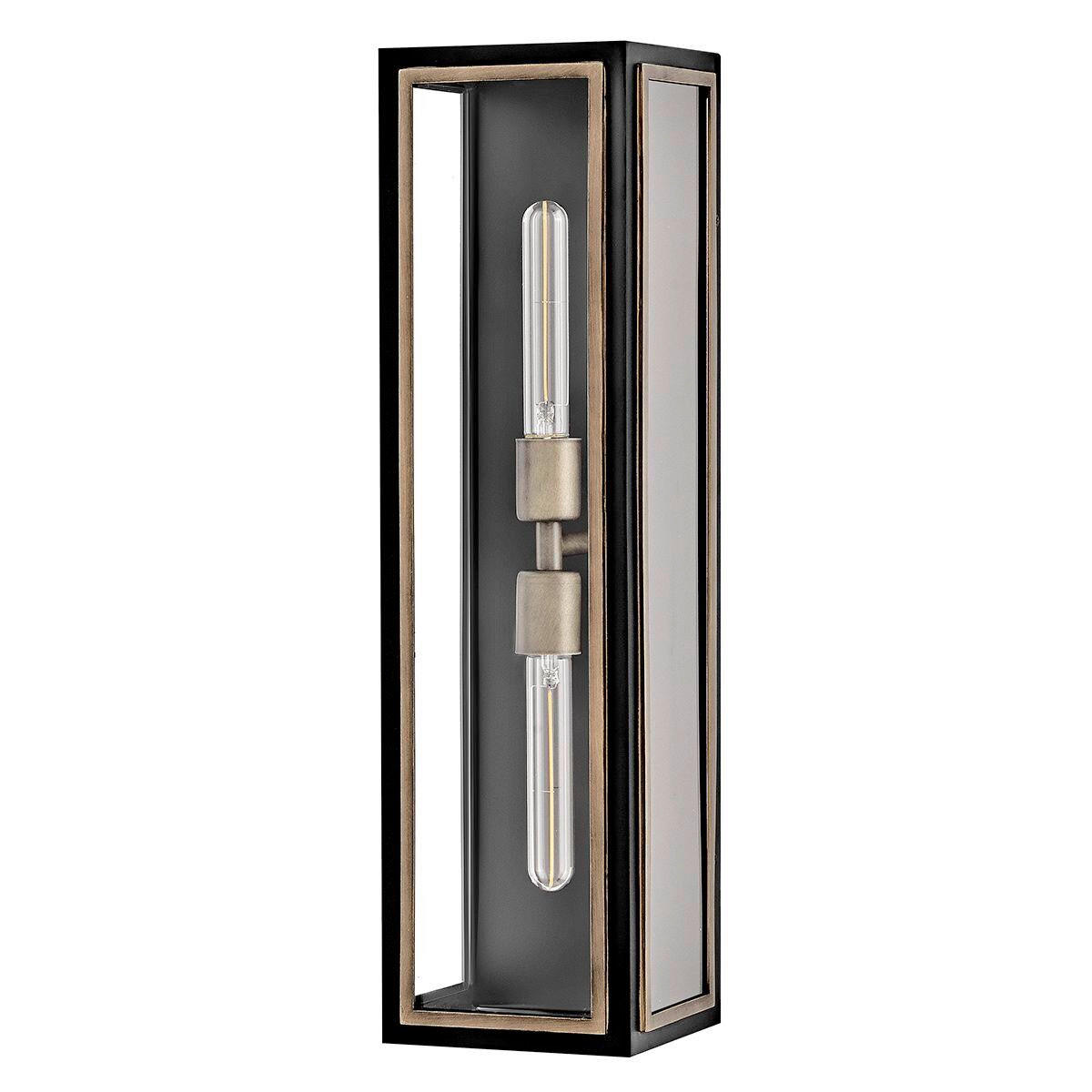 WANDLEUCHTE Shaw 61/15,9/17,1 cm  - Schwarz/Bronzefarben, KONVENTIONELL, Glas/Metall (61/15,9/17,1cm) - Elstead Lighting