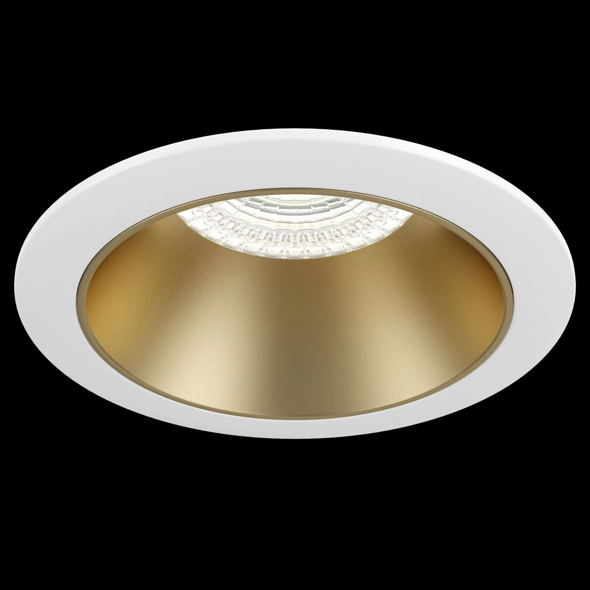 DECKENLEUCHTE    8.5/8,5/3,7 cm  - Weiss/Goldfarben, Trend, Metall (8.5/8,5/3,7cm) - MAYTONI