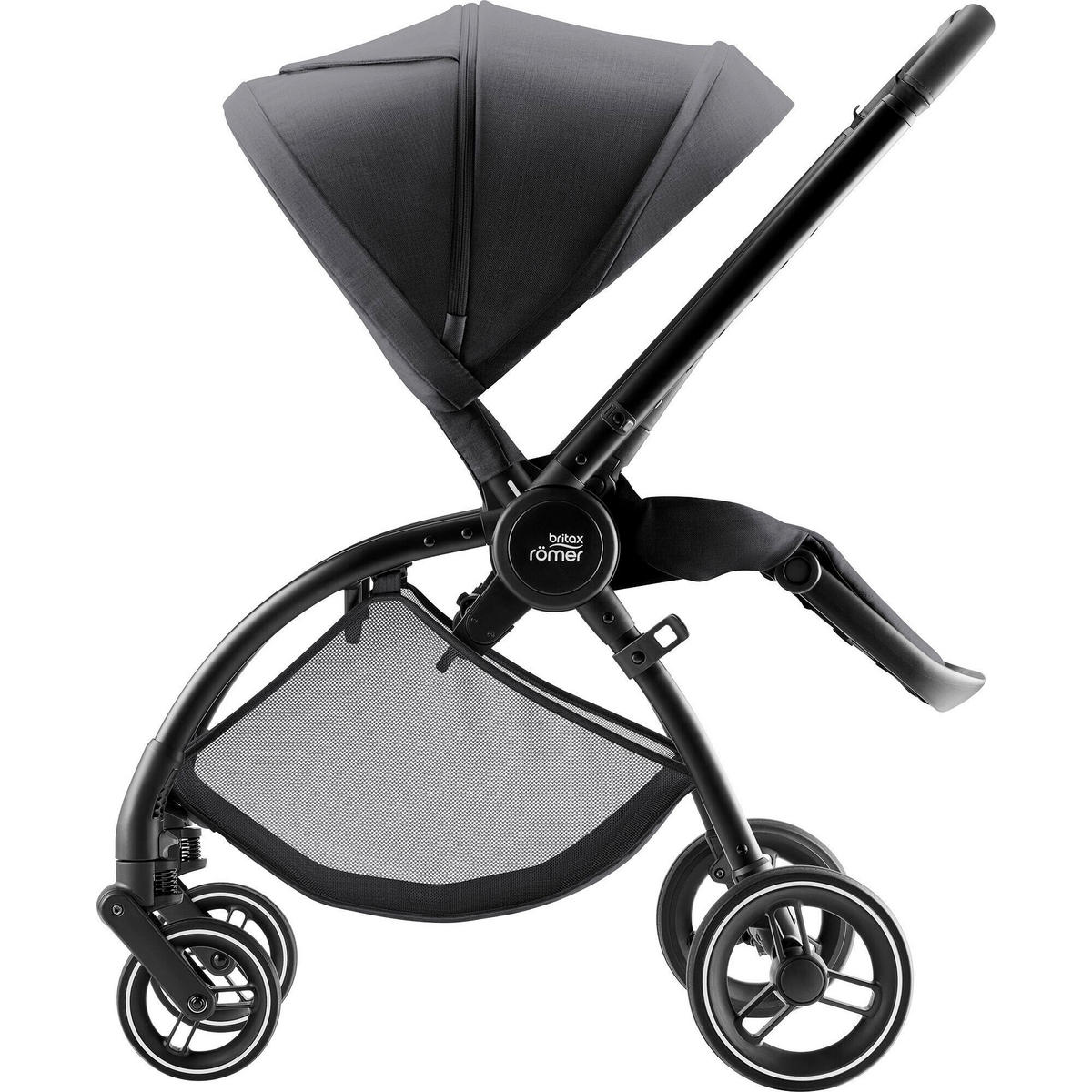 KINDERWAGENSET  Rio Set  Carbon Black  - Schwarz/Grau, Basics, Textil/Metall (55/120/93cm) - Britax Römer