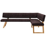 ECKBANK 225/155 cm  in Dunkelbraun  - Eichefarben/Dunkelbraun, KONVENTIONELL, Holz/Textil (225/155cm) - Dieter Knoll