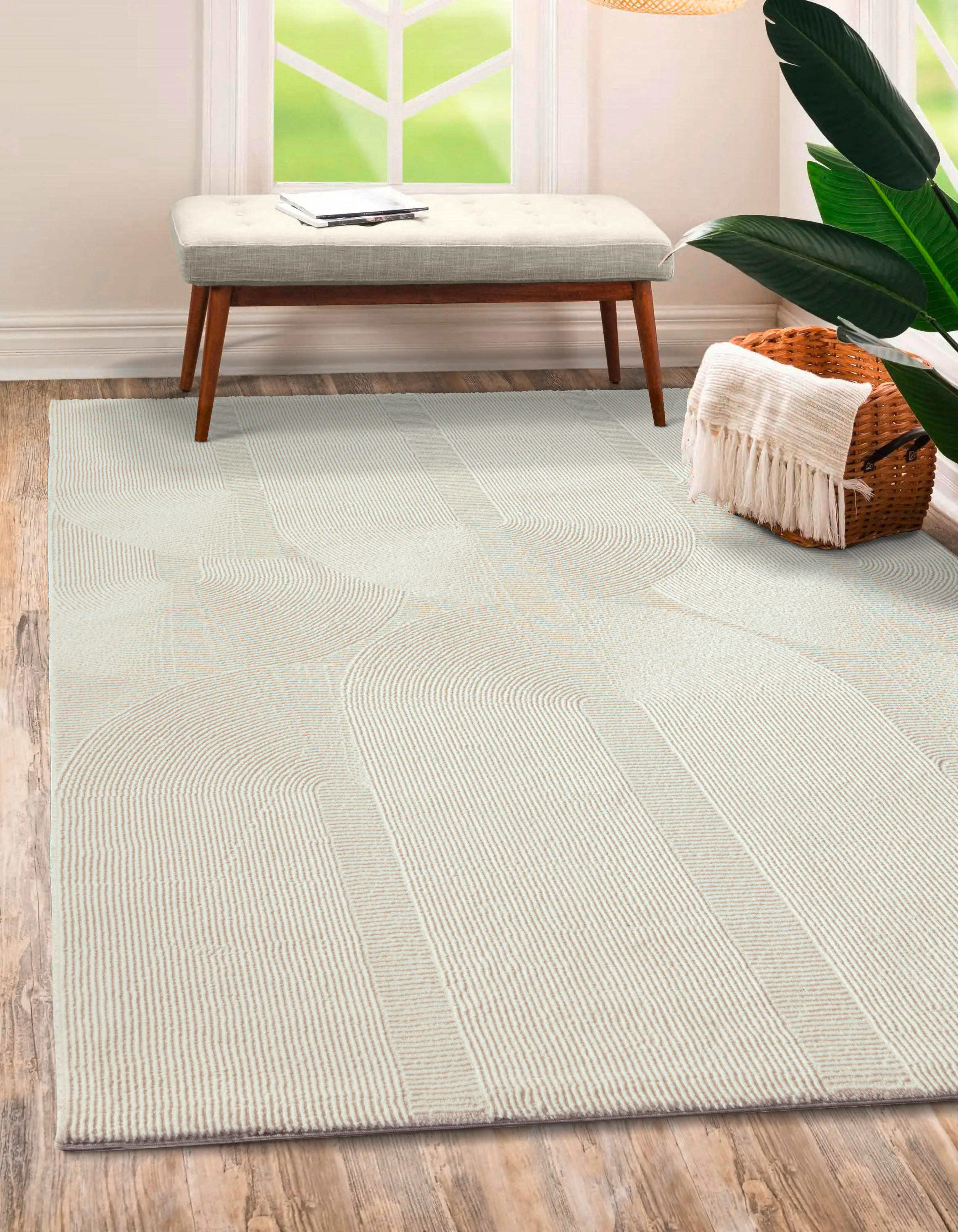 WEBTEPPICH 200/290 cm Sign Creme  - Creme, KONVENTIONELL, Textil (200/290cm)