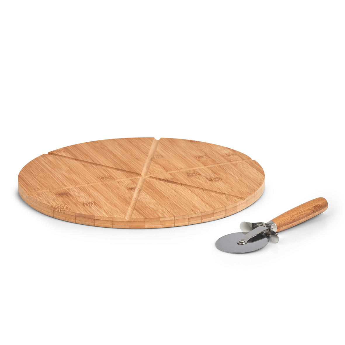 Zeller Present Pizzaset Natur 32x32x1.5 cm