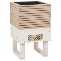 BLUMENKASTEN  - Kieferfarben, Basics, Holz/Kunststoff (33/54/33cm) - Siena Garden