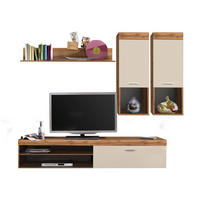 REGAL ZA DNEVNI BORAVAK boja hrasta, bež   - boja hrasta/bež, Moderno, pločasti materijal/plastika (220/155/41,50cm) - Ti'me