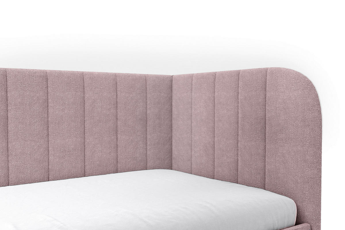 POLSTERBETT 90/200 cm, inkl. Lattenrost, Bettkasten,  in Rosa  - Schwarz/Rosa, MODERN, Holz/Holzwerkstoff (90/200cm) - MID.YOU