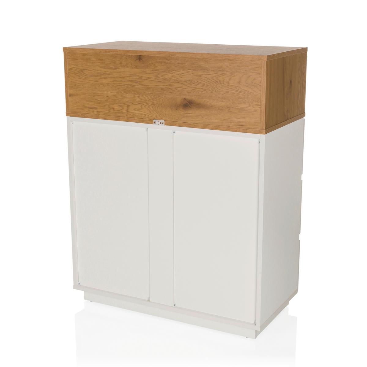 KOMMODE  in 80/100/40 cm  - Eichefarben/Weiß, MODERN, Holzwerkstoff/Kunststoff (80/100/40cm) - MID.YOU