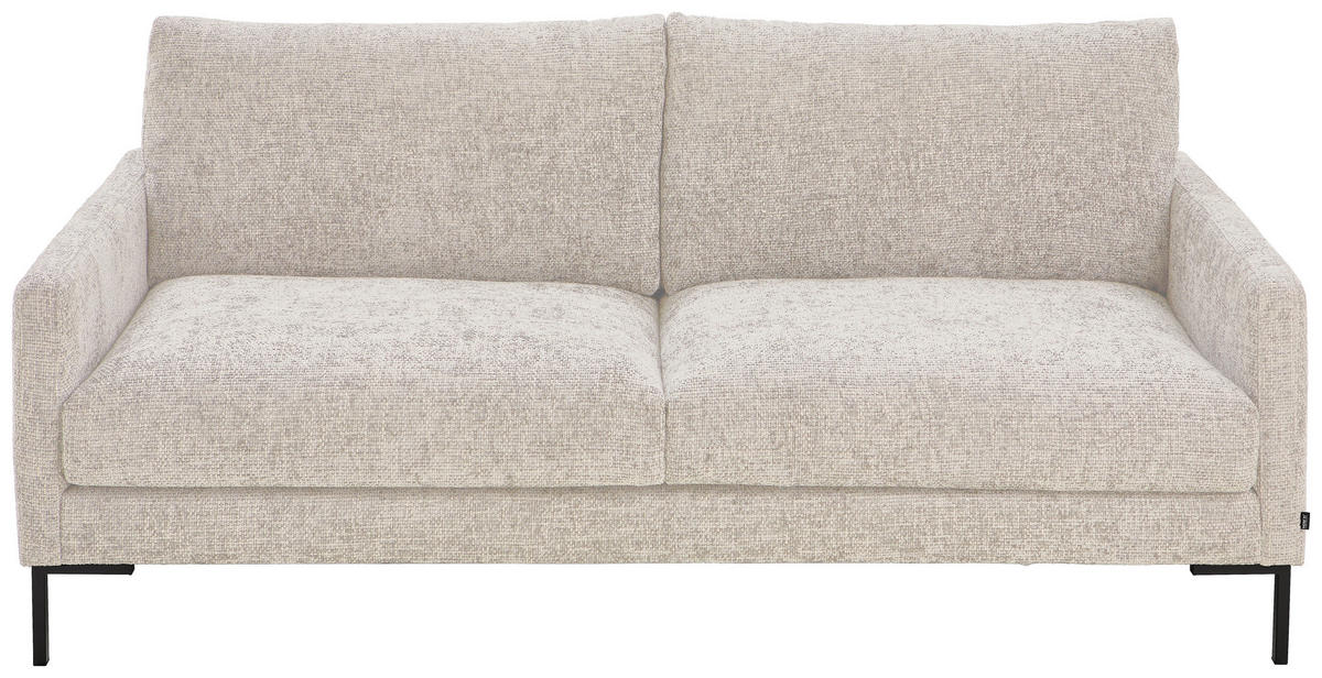 3-SITZER-SOFA  in Webstoff Creme  - Creme/Schwarz, KONVENTIONELL, Textil/Metall (196/78/90cm) - Hom`in