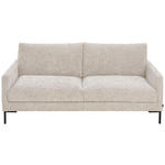 3-SITZER-SOFA  in Webstoff Creme  - Creme/Schwarz, KONVENTIONELL, Textil/Metall (196/78/90cm) - Hom`in