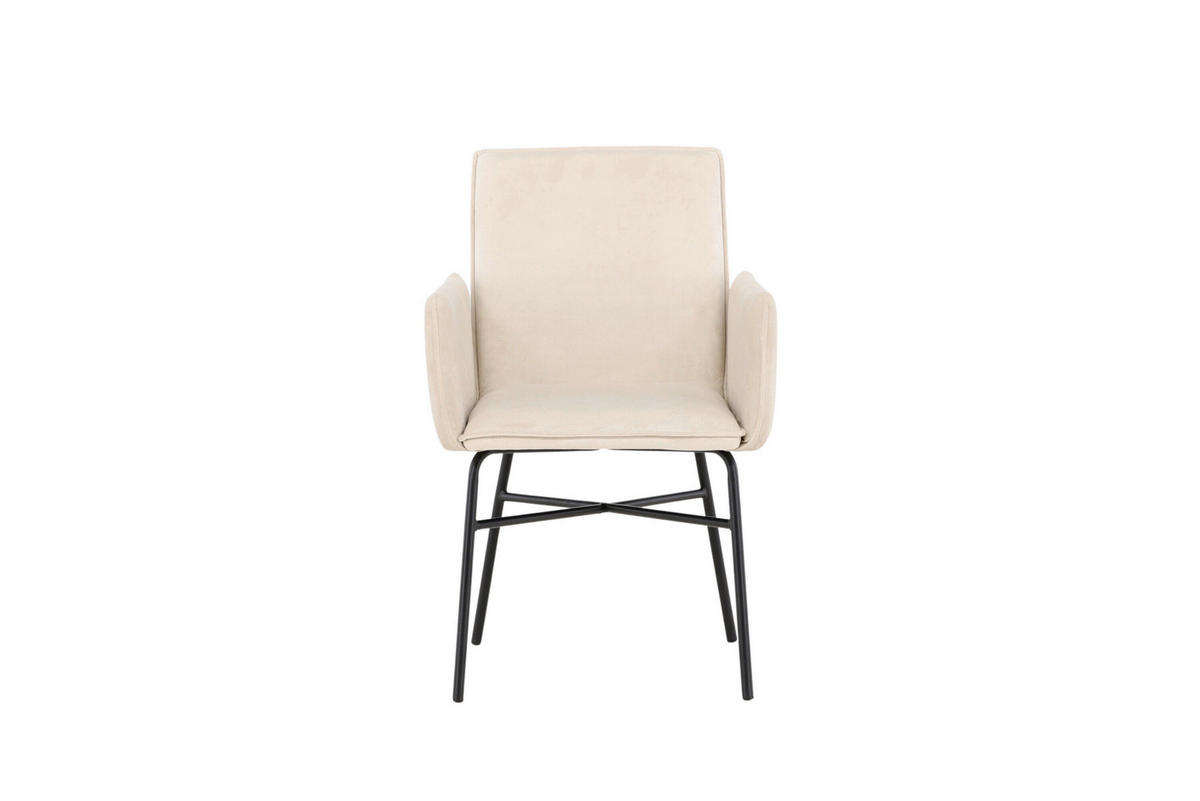 STOL stål  - beige/svart, Modern, metall/textil (57/87/60cm) - Livetastic