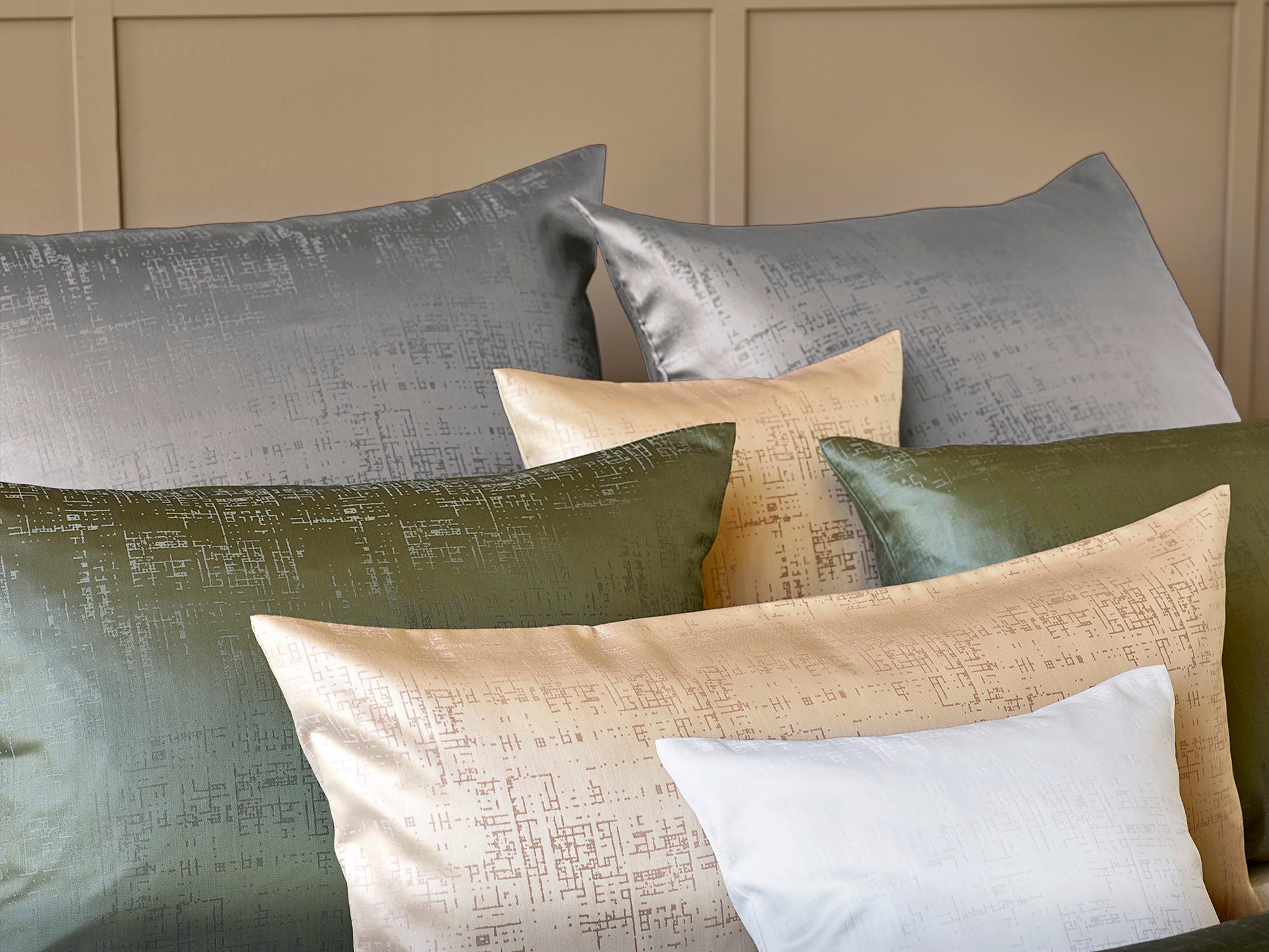 BETTWÄSCHESET Damast 160/210 cm  65 cm/100 cm  - Dunkelgrün, Basics, Textil (160/210cm) - Curt Bauer