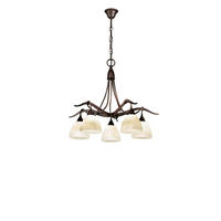 HÄNGELEUCHTE 65/113 cm  - Creme/Weiß, KONVENTIONELL, Glas/Metall (65/113cm)