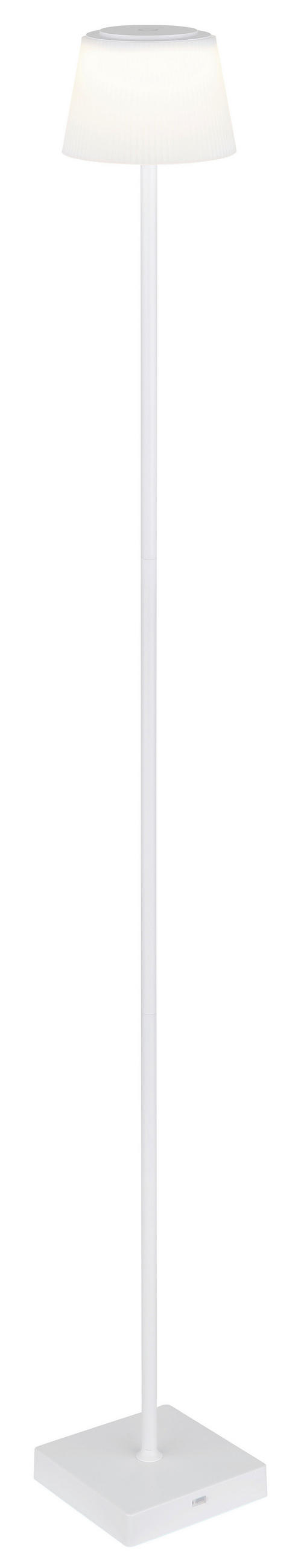 AKKU-STEHLEUCHTE 14/14/120 cm    - Weiß, Design, Kunststoff/Metall (14/14/120cm) - Globo