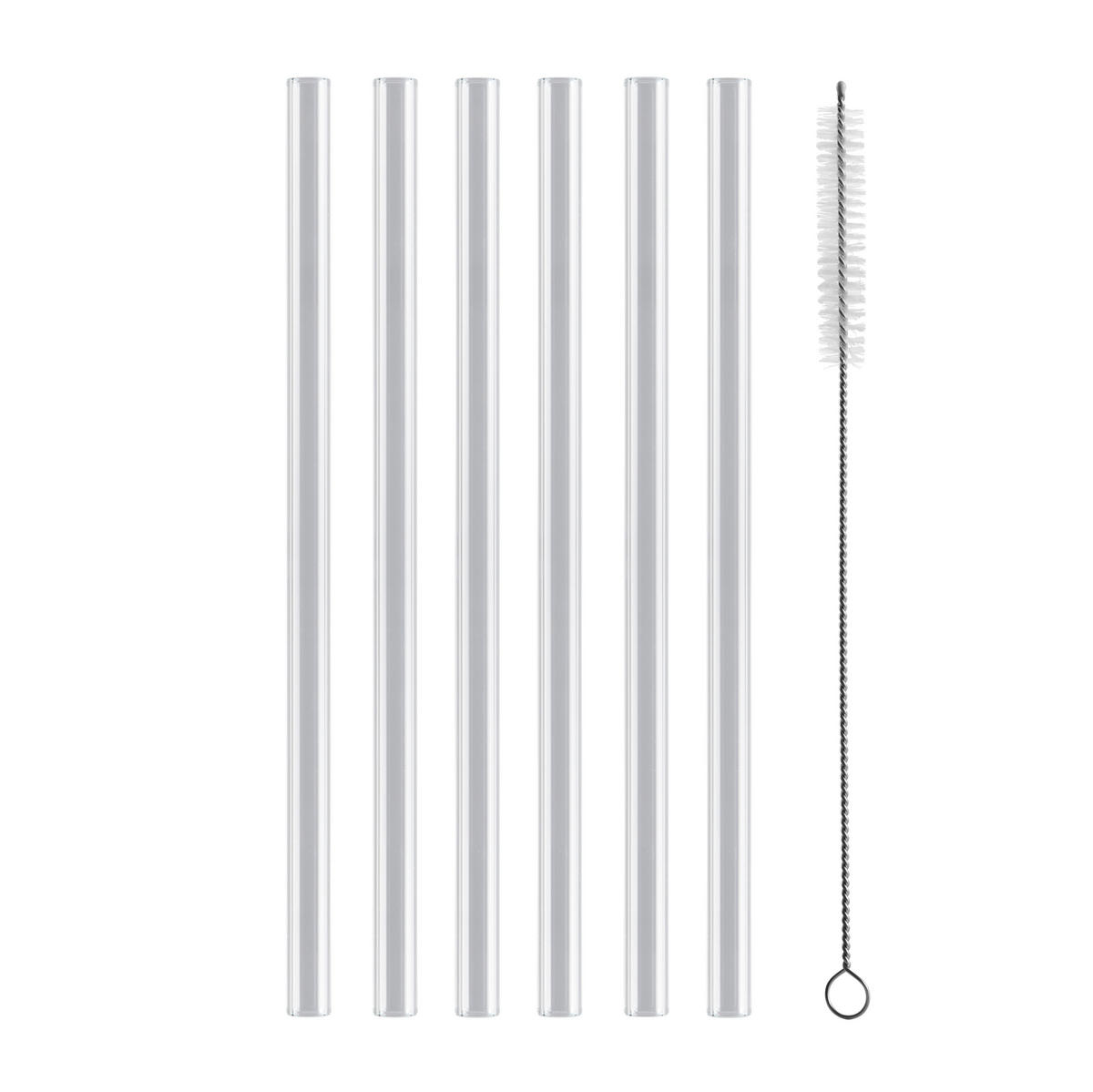 TRINKHALMSET - Klar, Basics, Glas (20cm) - Novel