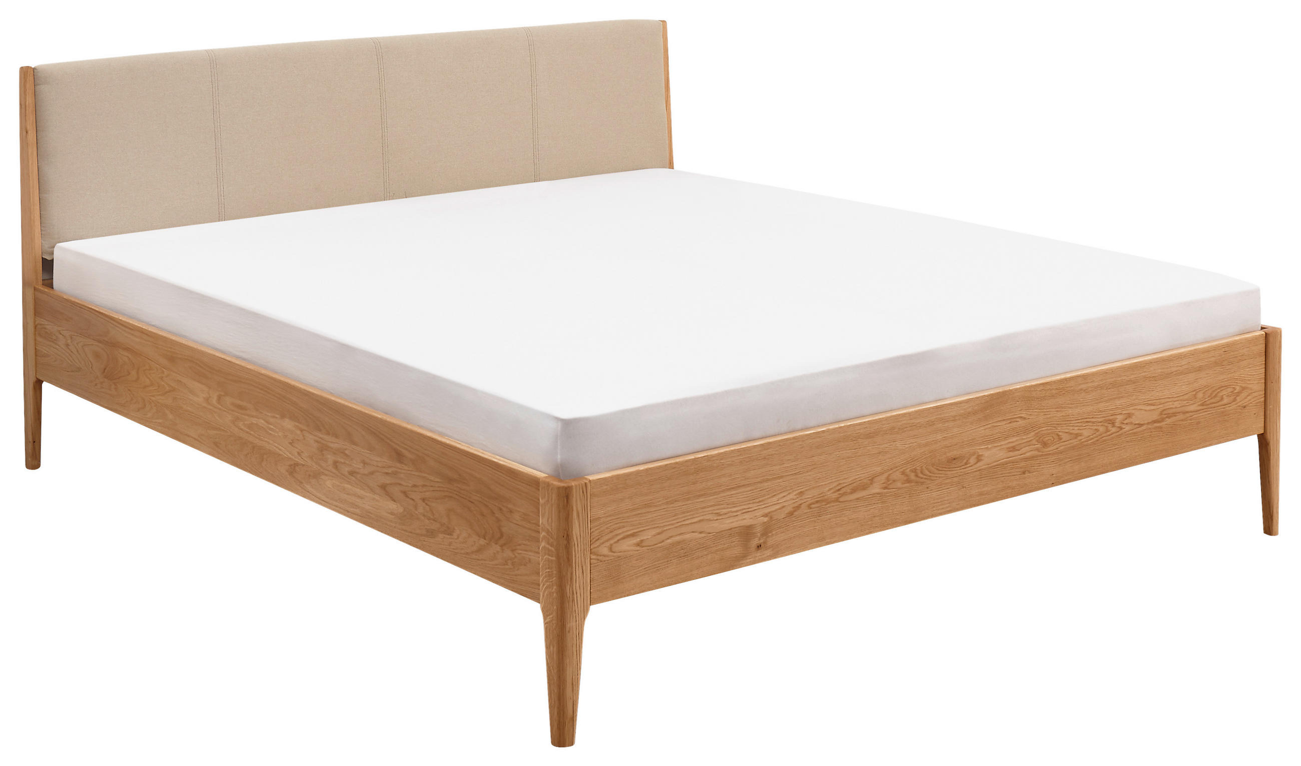 BETT 140/200 cm  in Wildeiche, Beige  - Wildeiche/Beige, KONVENTIONELL, Holz (140/200cm) - Linea Natura