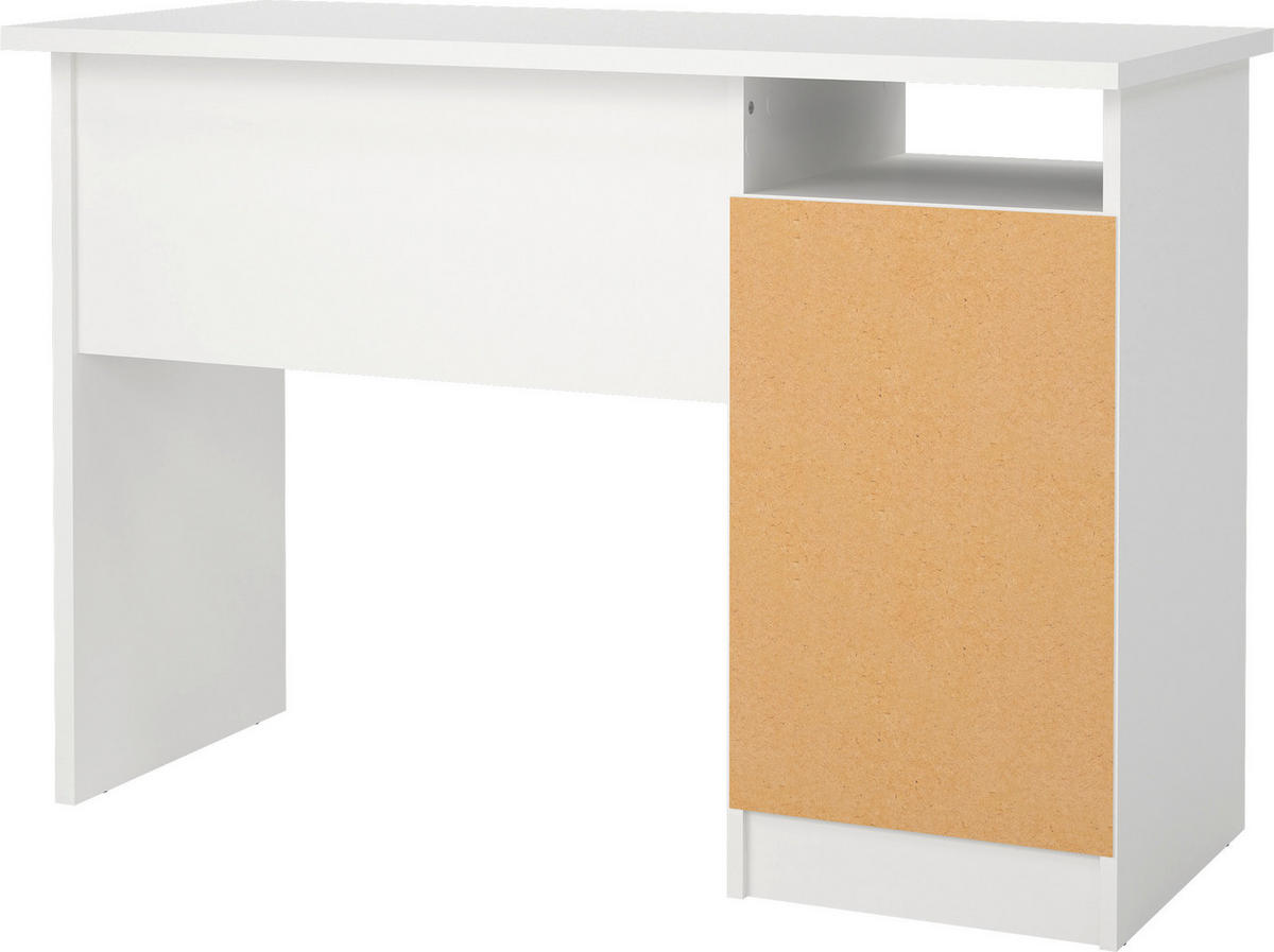 SCHREIBTISCH 110/48,5/76 cm  in Weiß  - Weiß, MODERN, Holzwerkstoff (110/48,5/76cm) - MID.YOU