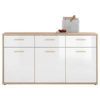 SIDEBOARD  in 160/86/38 cm  - Weiß Hochglanz/Schwarz, Design, Holzwerkstoff/Kunststoff (160/86/38cm) - MID.YOU