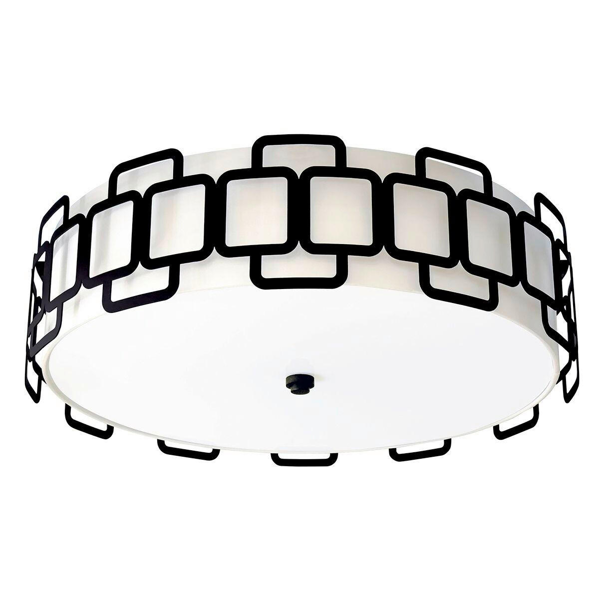 DECKENLEUCHTE Hinkley 57/17,6 cm  - Schwarz, Design, Textil/Metall (57/17,6cm) - Elstead Lighting