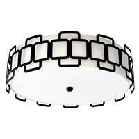 DECKENLEUCHTE Hinkley 57/17,6 cm  - Schwarz, Design, Textil/Metall (57/17,6cm) - Elstead Lighting