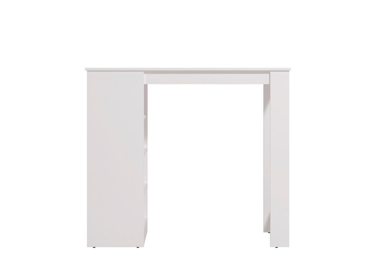 BÁRASZTAL  - fehér, Basics, faalapú anyag (120/105/50cm) - Xora