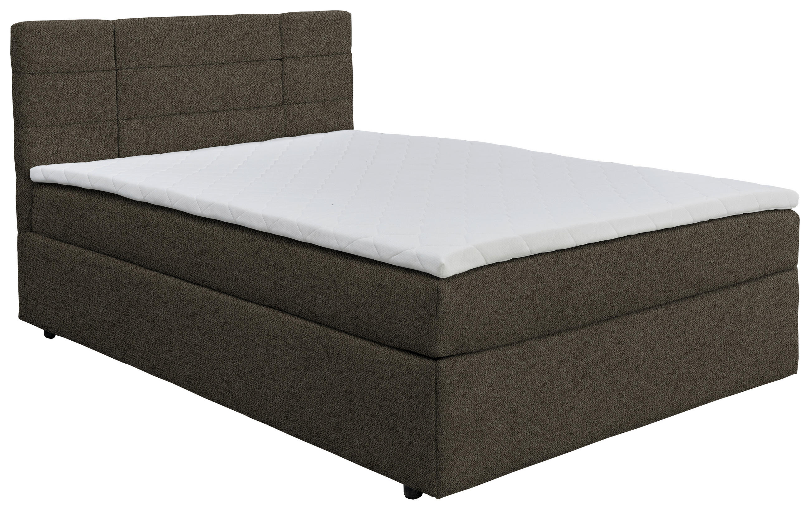 BOXBETT 140/200 cm  in Dunkelbraun  - Dunkelbraun/Schwarz, KONVENTIONELL, Holz/Kunststoff (140/200cm) - Carryhome