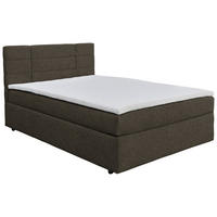 BOXBETT 140/200 cm  in Dunkelbraun  - Dunkelbraun/Schwarz, KONVENTIONELL, Holz/Kunststoff (140/200cm) - Boxxx