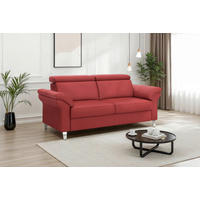 2-SITZER-SOFA ARNGAST E Rot Echtleder  - Chromfarben/Rot, Basics, Leder/Textil (156/84/93cm) - Sit & More