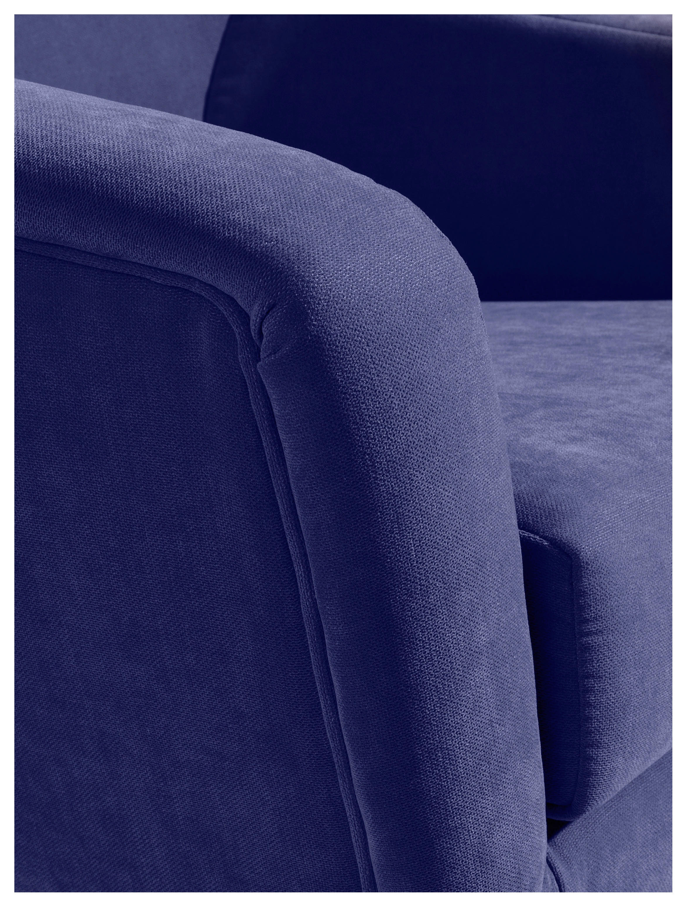SESSEL Velours Blau    - Blau/Buchefarben, Design, Holz/Textil (67/81/71cm) - Max Winzer