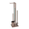 WC-BÜRSTENKOMBINATION - Taupe/Weiß, KONVENTIONELL, Glas/Kunststoff (18/70/23cm) - Wenko