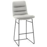 BARHOCKER in Textil Greige  - Greige/Schwarz, Design, Textil/Metall (52/122/66cm) - Dieter Knoll