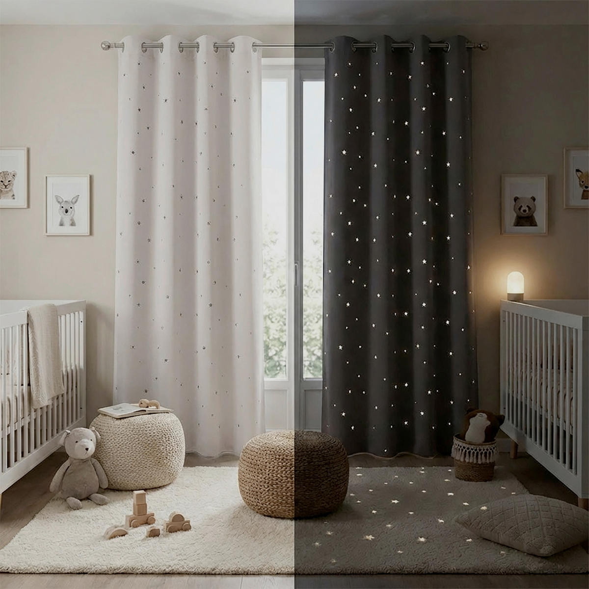 FERTIGVORHANG Verdunkelung  - Ecru, Basics, Textil (135/240cm)