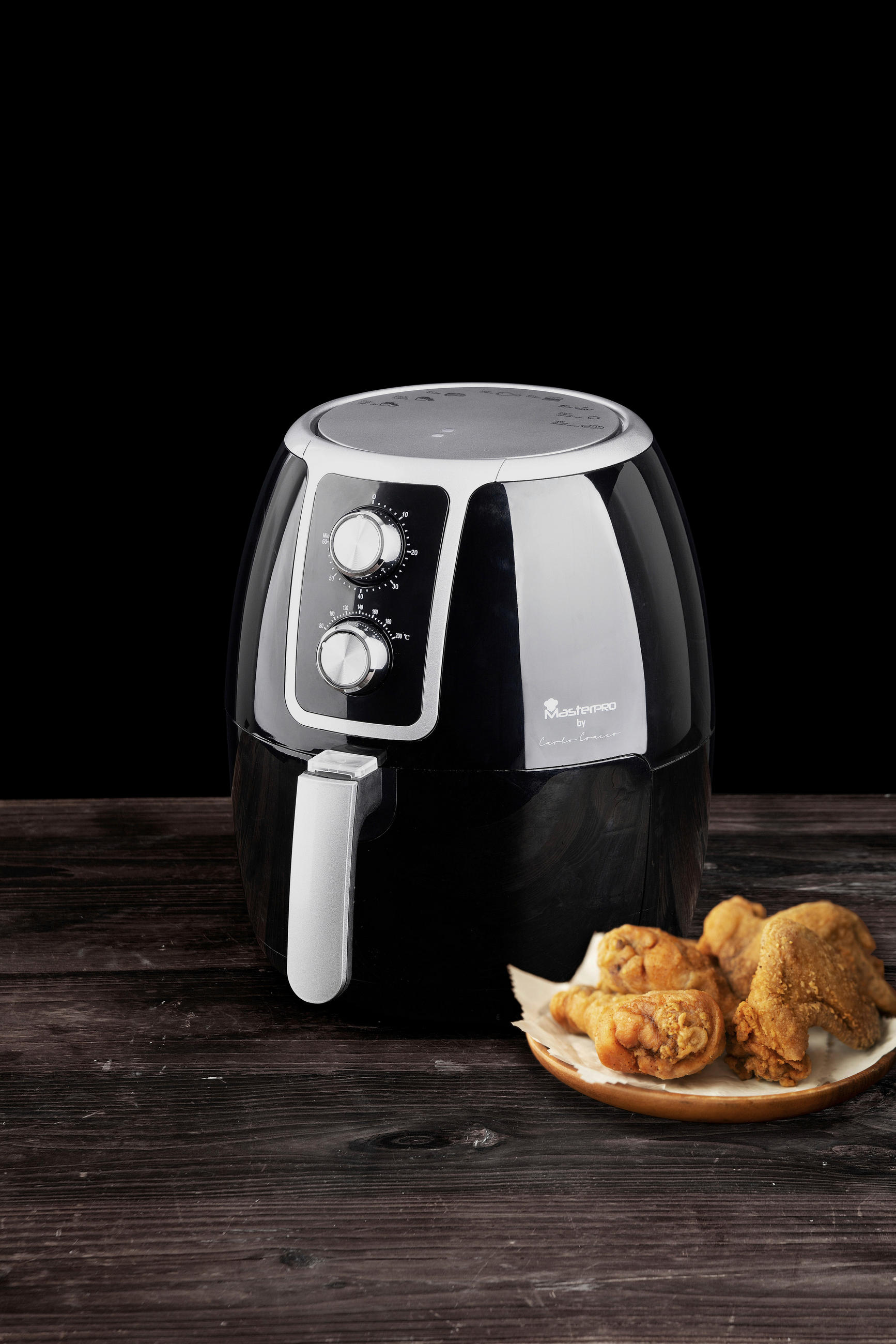 HEIßLUFTFRITTEUSE 3.4 L  - Schwarz, Basics, Kunststoff (36,7/30,5/30,5cm) - Masterpro