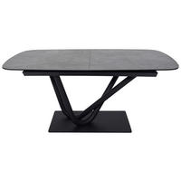 STOL ZA BLAGOVAONICU  crna, bijela  metal, staklo, drvni materijal      - bijela/crna, Design, staklo/drvni materijal (180-230/76/95cm) - Novel