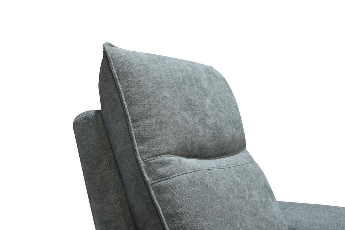 SCAUN DE RELAXARE in metal, textil gri  - negru/gri, Konventionell, metal/textil (100/99/96cm) - Celina Home